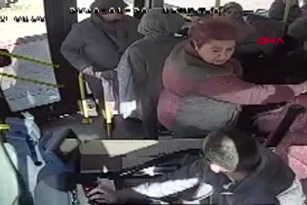 Üşüyüp otobüse binen köpek yolcularla şehir turu attı