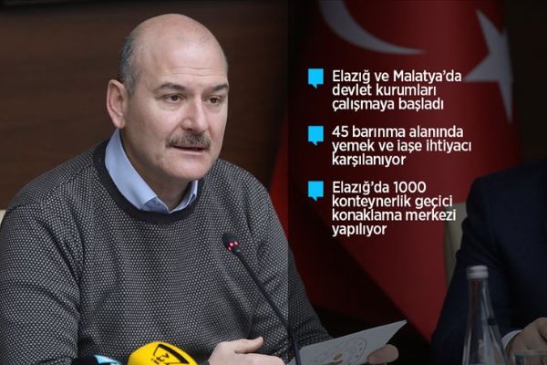 İçişleri Bakanı Soylu: Ağır hasarlı ve yıkılacak evler için 41 bin lira verilecek