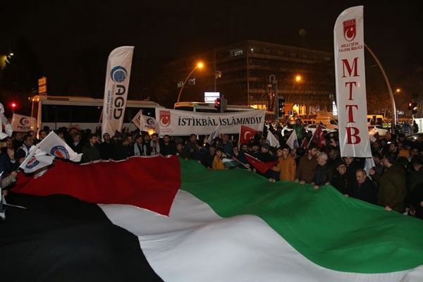 Trump'ın sözde Orta Doğu barış planı yurt genelinde protesto edildi