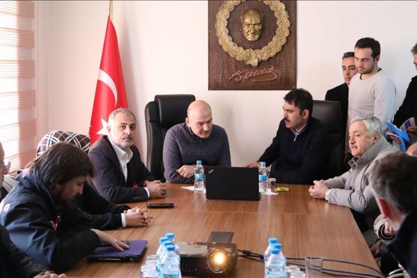 Bakanlar Soylu ve Kurum, Maden ilçesinde incelemelerde bulundu