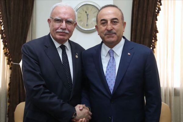 Dışişleri Bakanı Çavuşoğlu Filistinli mevkidaşı Riyad el-Maliki ile görüştü
