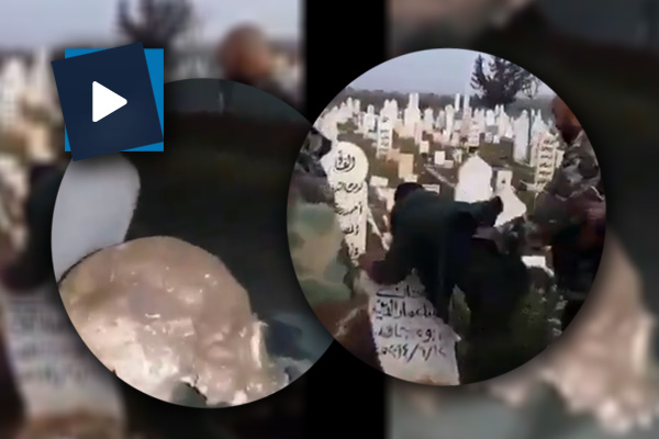 Rusya ve İran destekli rejim milisler, İdlib'de mezarları tahrip ediyor