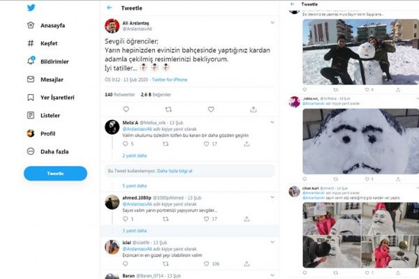 Vali ile öğrencilerin sosyal medyadaki 'kar tatili pazarlığı' güldürdü