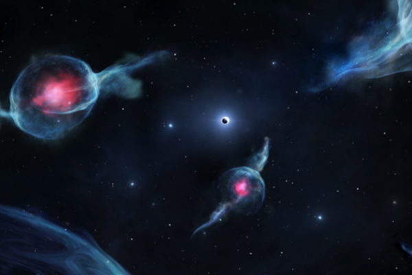 Süper kütleli kara deliğin yakınında, 6 gizemli nesne keşfedildi