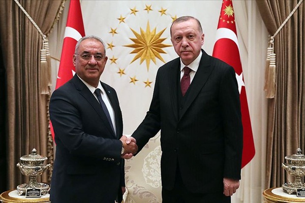 Erdoğan, DSP Genel Başkanı Aksakal'ı kabul etti