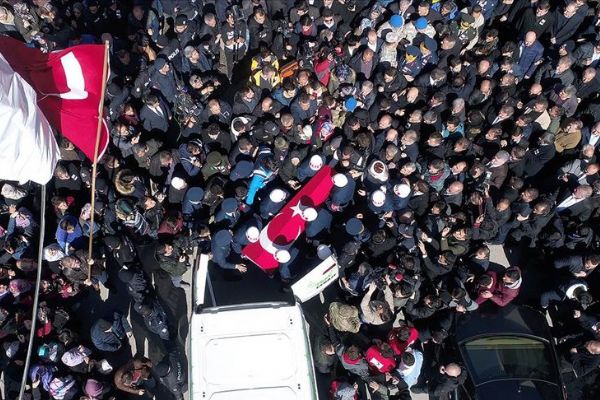 İdlib şehitleri son yolculuklarına uğurlanıyor