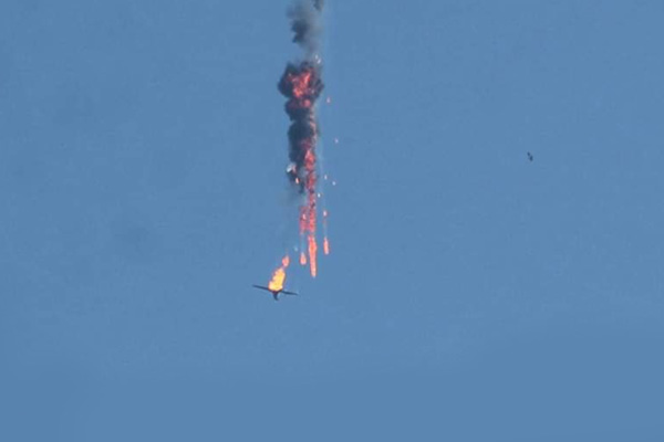 İdlib'de rejime ait savaş uçağı düşürüldü