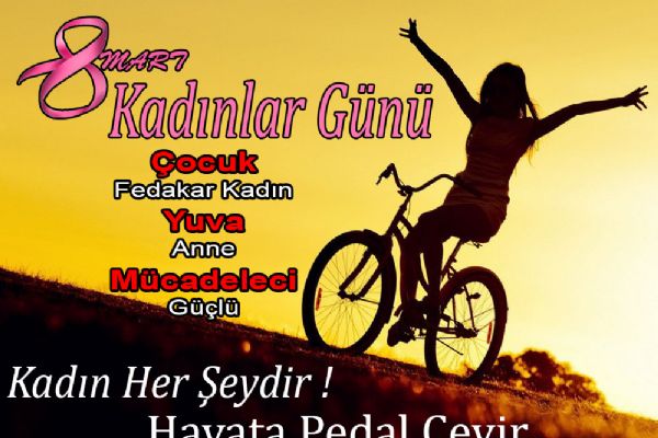 8 Mart Dünya Kadınlar Günü Bisiklet Etkinliği ile Kutlanıyor.