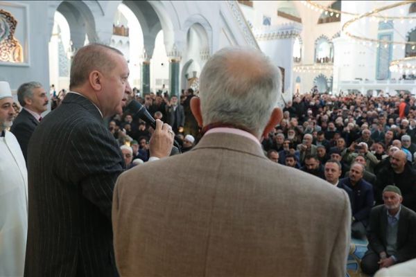 Cumhurbaşkanı Erdoğan, cuma namazının ardından cemaate seslendi