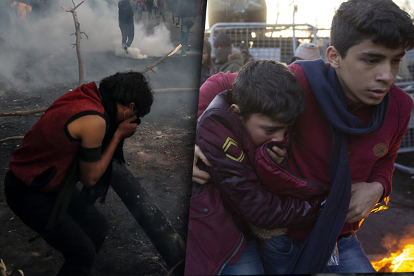 Yunanistan sığınmacılara biber gazıyla müdahale ediyor