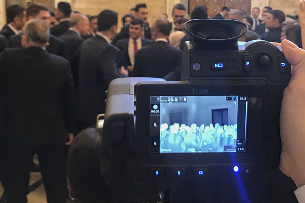 Erdoğan'a koronavirüs önlemi: Termal kamera ile sürekli takip edildi