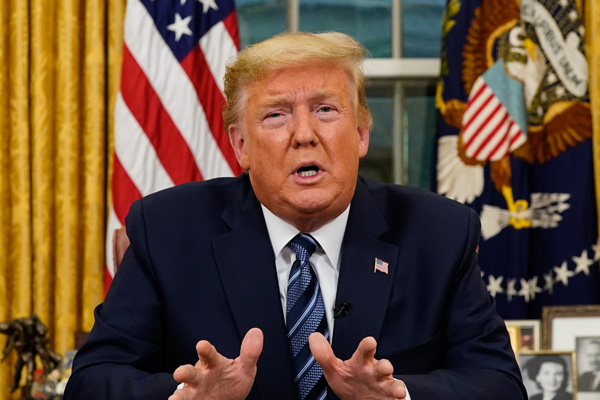 Trump’tan koronavirüs açıklaması: Avrupa'dan ABD'ye seyahatler durduruldu