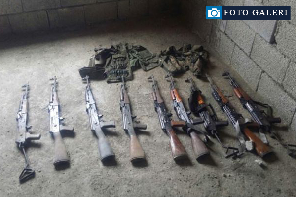 Yüksekova'da ele geçirilen mühimmatlar