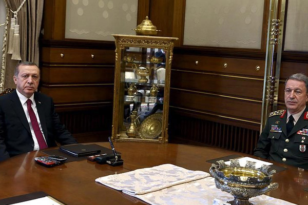 Cumhurbaşkanı Erdoğan, Hulusi Akar'ı kabul etti