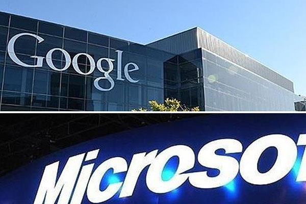 Microsoft ile Google'ın gelirleri açıklandı