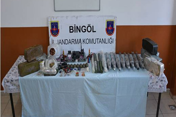 Bingöl’de çok sayıda mühimmat ele geçirildi