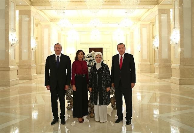 Erdoğan onuruna verilen yemeğe katıldı