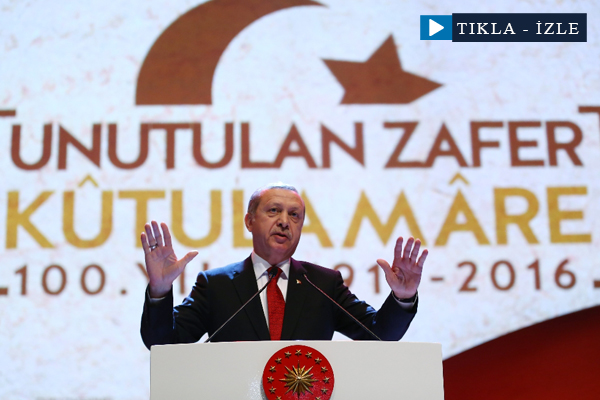 Erdoğan: 1919’dan başlatılan tarih anlayışını reddediyorum