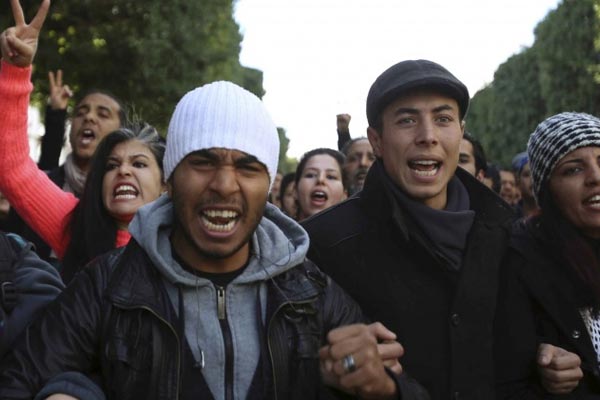 Tunus'ta Halep'e destek gösterisi