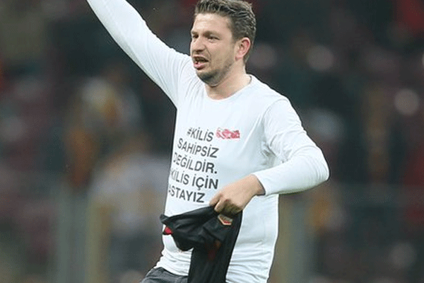 Derbide taraftarın 'Kilis' eylemi