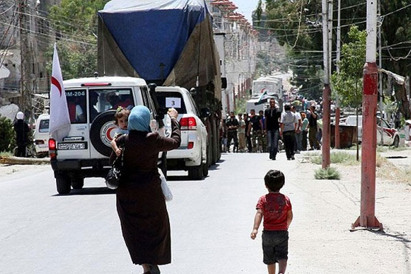 Baas rejiminden insani yardım konvoyuna engel