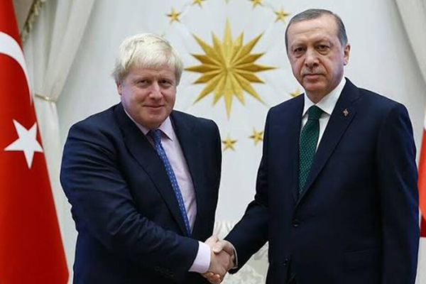 Cumhurbaşkanı Erdoğan'dan, İngiltere Başbakanı Johnson'a mektup