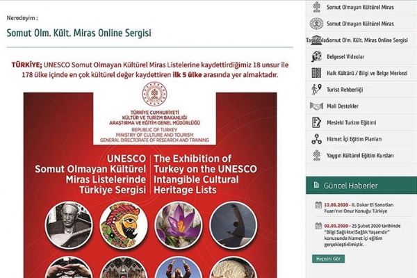 'Somut olmayan kültürel miras' hizmetinizde