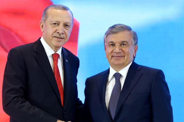 Erdoğan, Özbek mevkidaşı Mirziyoyev ile görüştü