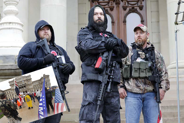 ABD’de karantina isyanı! Silahlı protestocular, Kongre binasını bastı