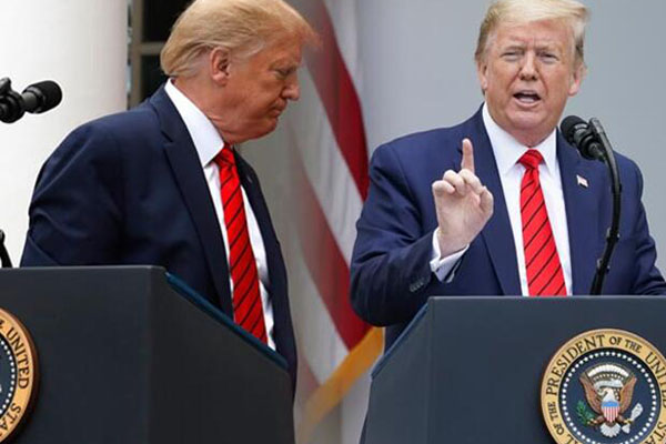 Trump'ın basın toplantısı olaylı bitti! Kürsüyü hemen terk etti...