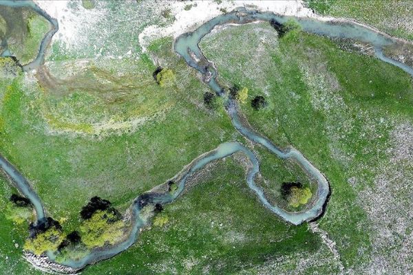 ‘Akdeniz’in Sibiryası’ndaki menderesler görsel şölen sunuyor