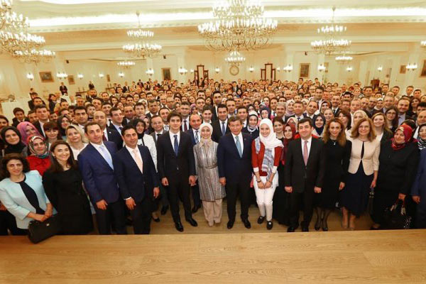 Davutoğlu'ndan veda resepsiyonu