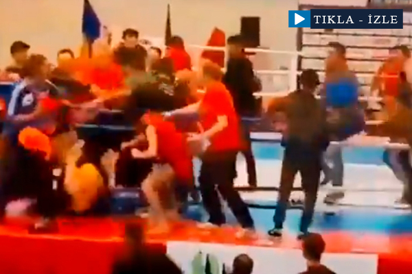 Azeri ve Ermeni sporcular birbirine girdi