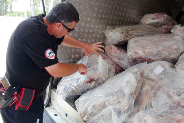 Mersin'de 1.5 ton et yakalandı