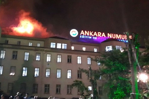 Ankara Numune Hastanesi'nde korkutan yangın