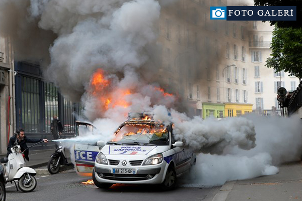 Paris'te sokaklar savaş alanına döndü