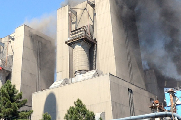 Termik santralde korkutan yangın