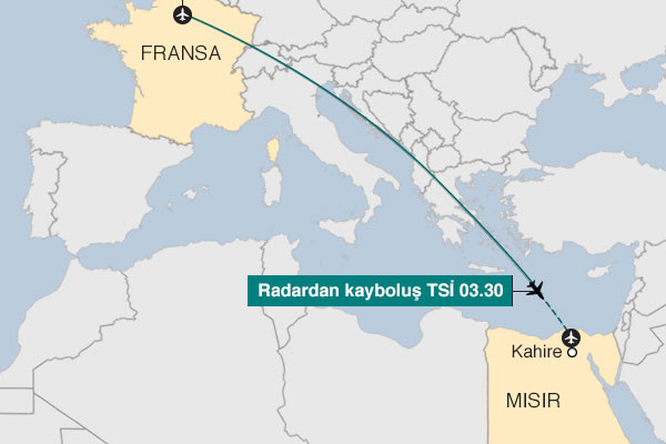 Mısır uçağının enkazı Yunan adasında bulundu!