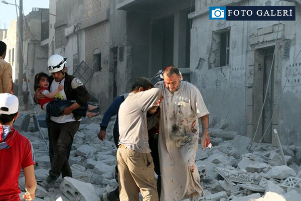 Halep'e varil bombalı saldırı