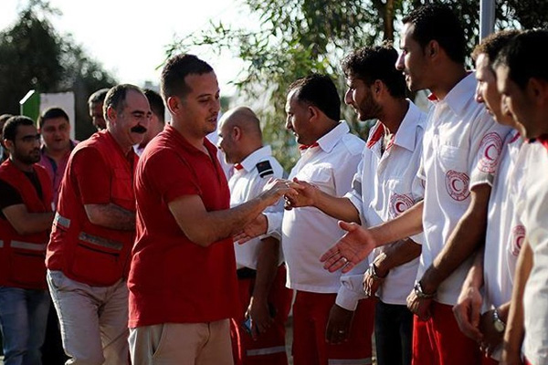 Kızılay'dan Gazze'ye ilk yardım istasyonu
