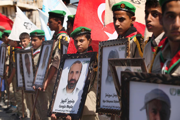 Gazzeliler Mavi Marmara için toplandı