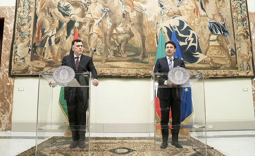 Libya Başbakanı Serrac, İtalyan mevkidaşı Conte ile görüştü