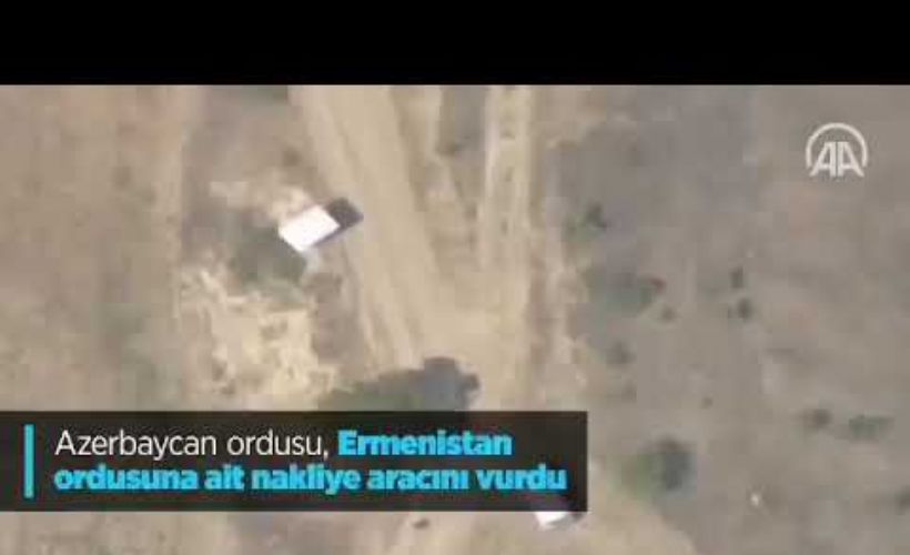 Azerbaycan ordusu, Ermenistan ordusuna ait nakliye aracını vurdu