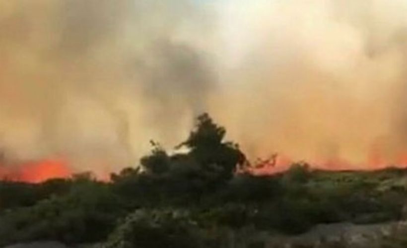 Alaçatı'da orman yangını