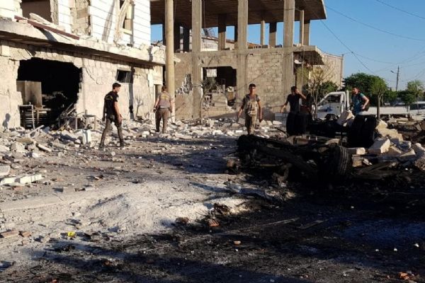 Azez'de bomba yüklü araçla terör saldırısı: 4 ölü, 20 yaralı