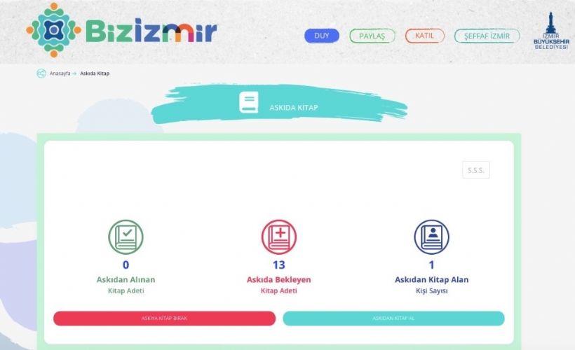 İzmir'de 'Askıda Kitap' kampanyası