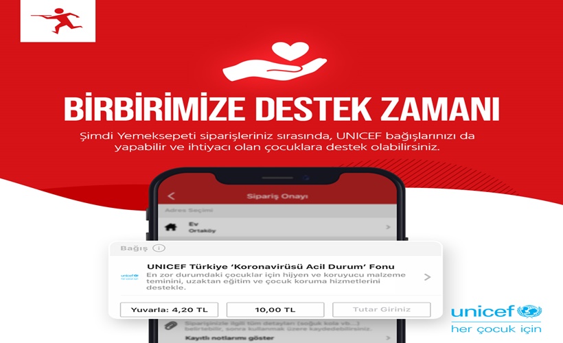 'Her siparişte destek ol' kampanyası