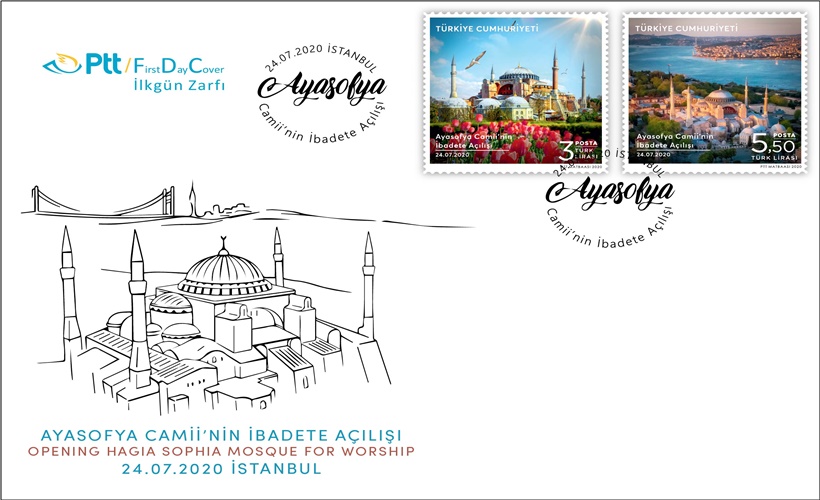 PTT'den Ayasofya Camii açılışına özel sunum