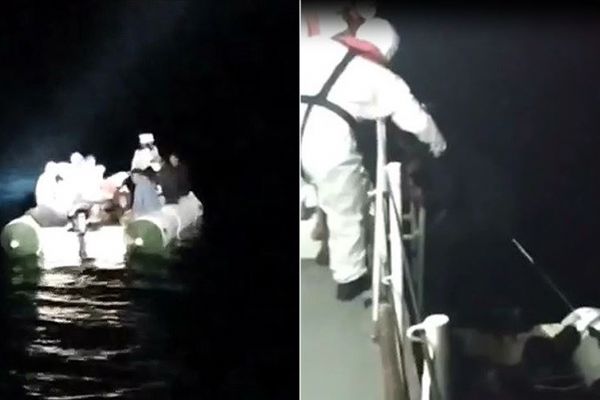 Çanakkale açıklarında Türk kara sularına itilen 28 sığınmacı kurtarıldı