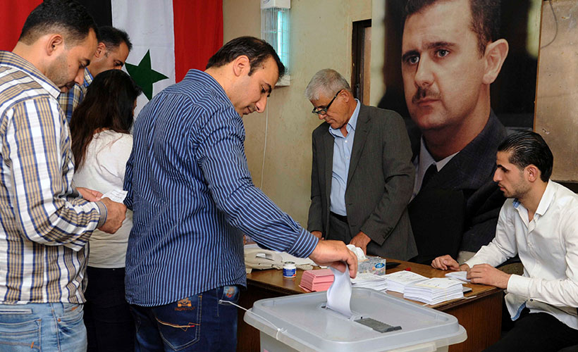 “Suriye’de çok ortaklı  göstermelik seçim”